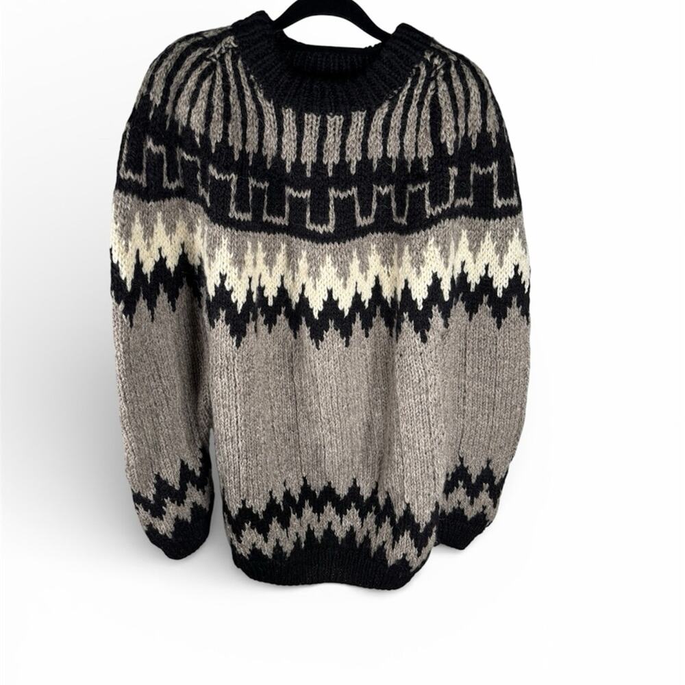 Blue Seas Trading Co Pure Wool Fair Isle Sweater Vintage Nordic